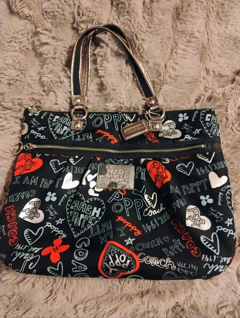 Coach Poppy Graffiti Style Hand Bag